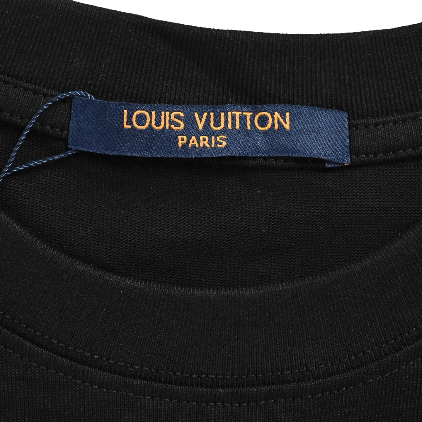 Louis Vuitton/Louis Vuitton flocked logo printed short sleeves